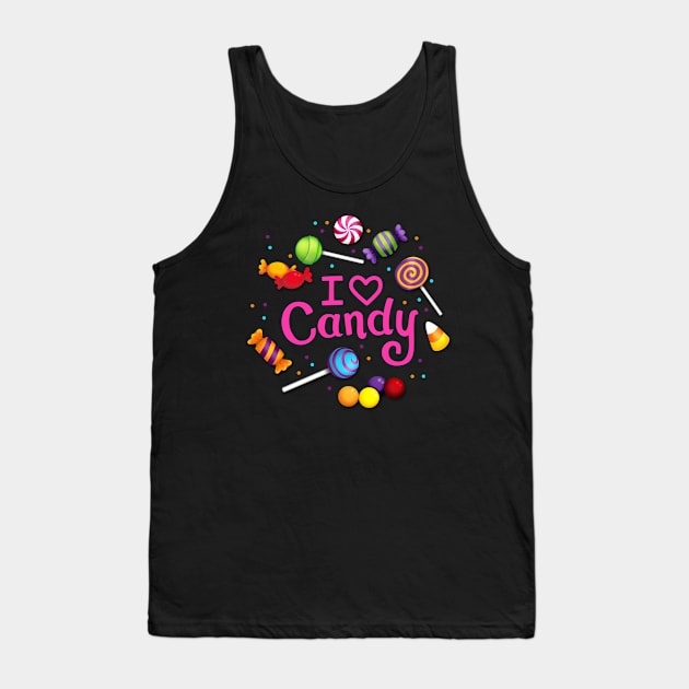 I Love Candy Tank Top by 513KellySt